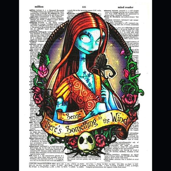 handmade Other - Nightmare Before Christmas Sally Snelling Vintage Dictionary Art Print